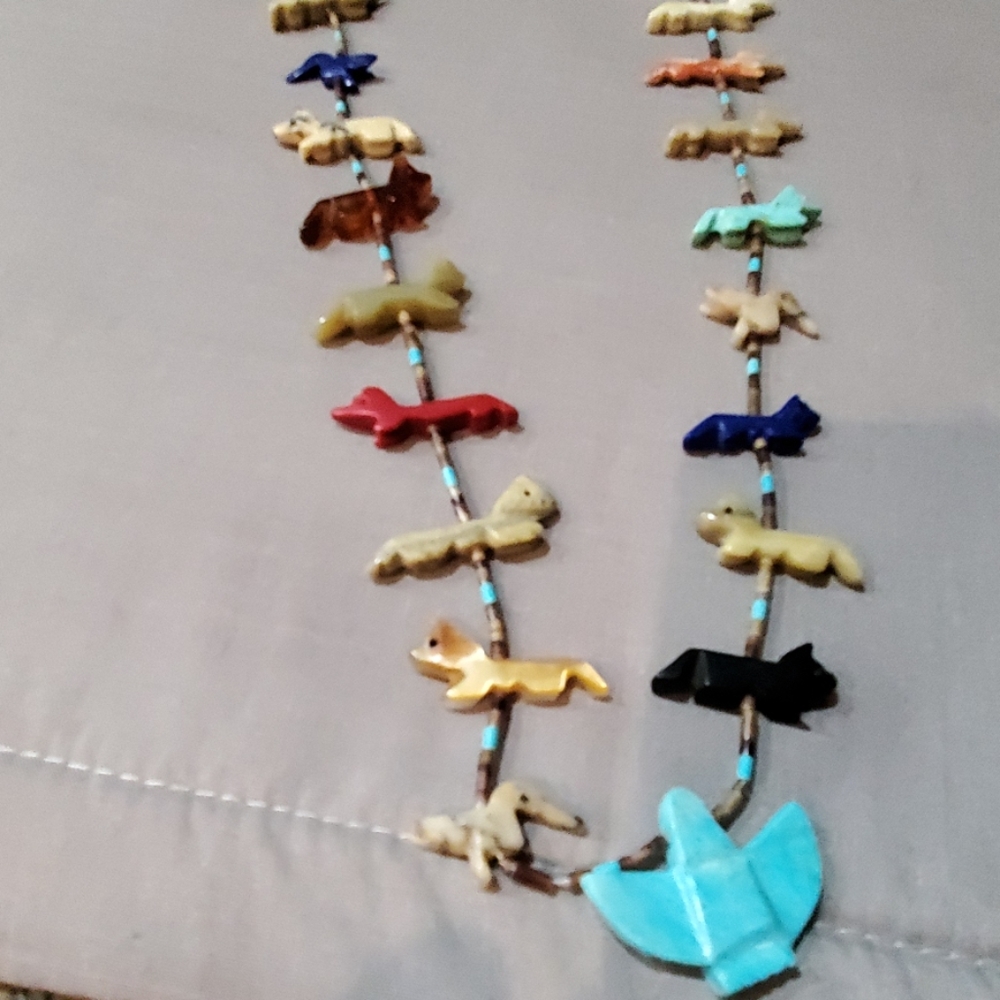 Southwest  fetish hand carved necklace